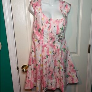 NWT A New Day Pink and Yellow Floral Dress